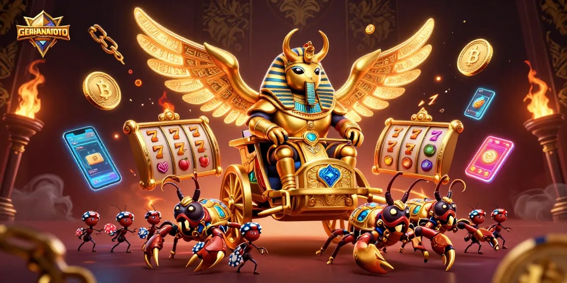 GERHANATOTO menampilkan hasil jackpot dan simbol slot, menarik pemain untuk berjudi dengan keuntungan.
