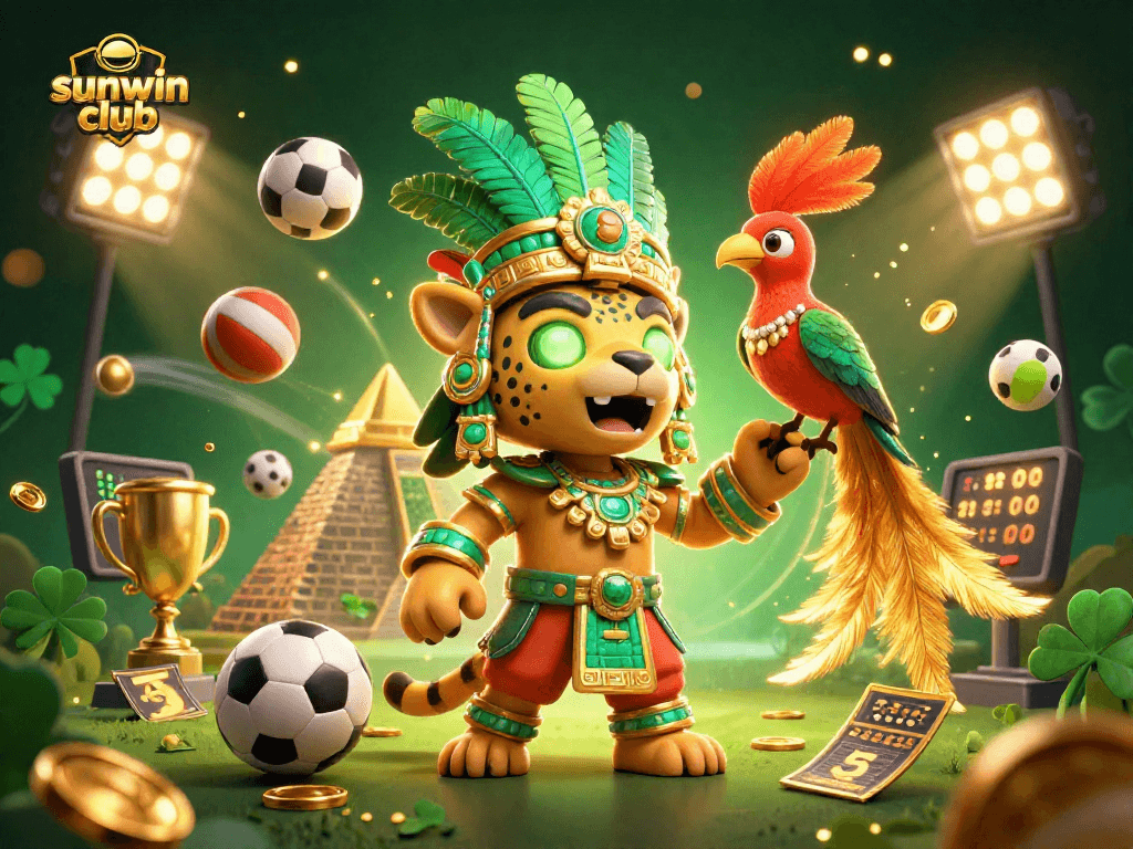 Engage in thrilling sports action at sunwin club with a dynamic 3D casino scene.