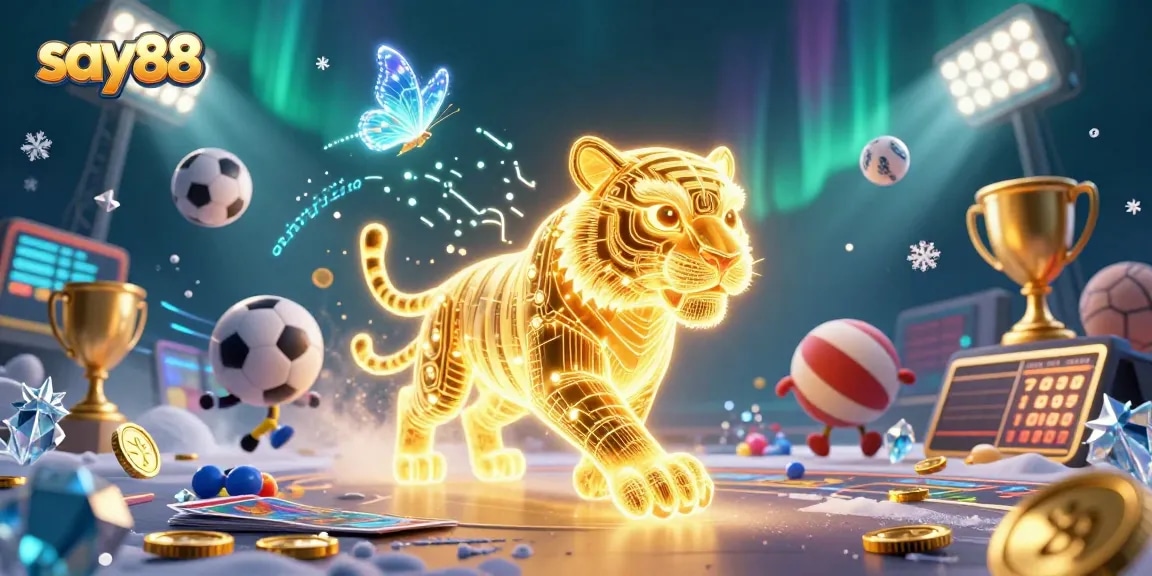 Experience the thrill of say88 with a dazzling digital casino scene full of energy and motion.
