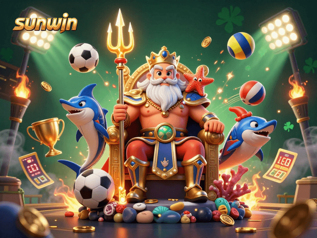 Experience thrilling gameplay at sunwin with Neptune, a swordfish guardian, and flying sports balls.