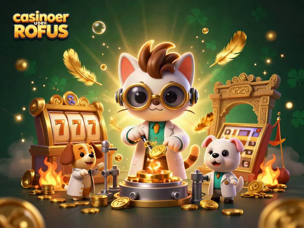 Play exciting games at casinoer uden ROFUS with vibrant animations and engaging scenes filled with gold coins and luck.