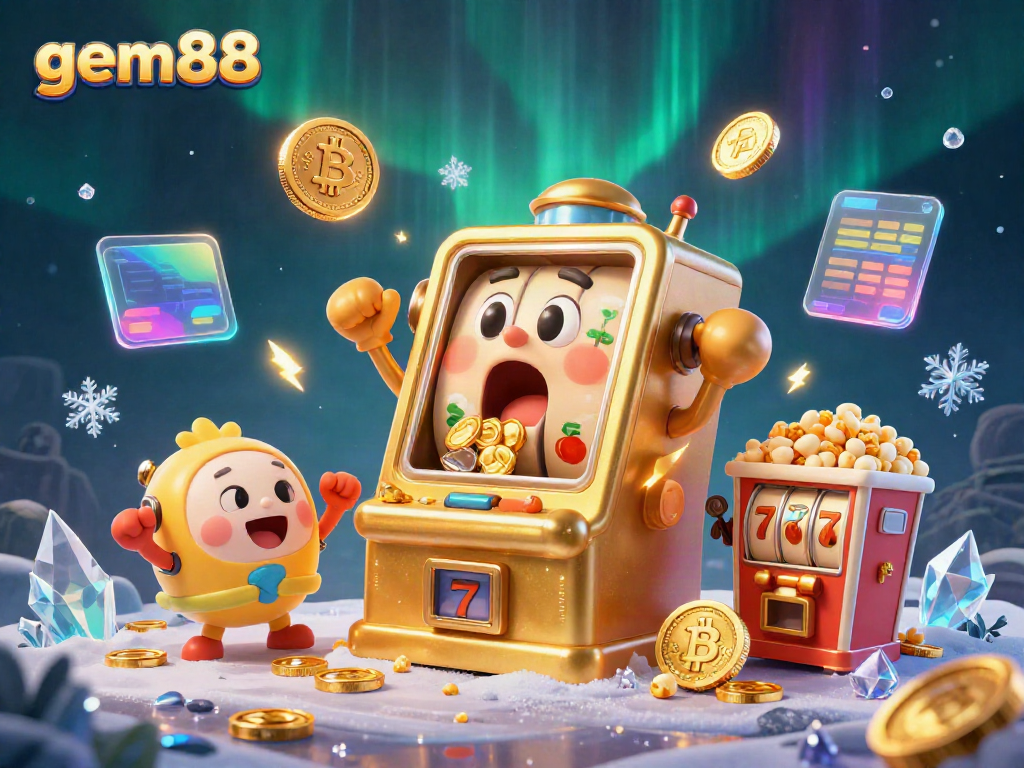 Experience exciting gameplay with gem88, featuring vibrant slot machines hitting jackpots amidst cosmic elements.