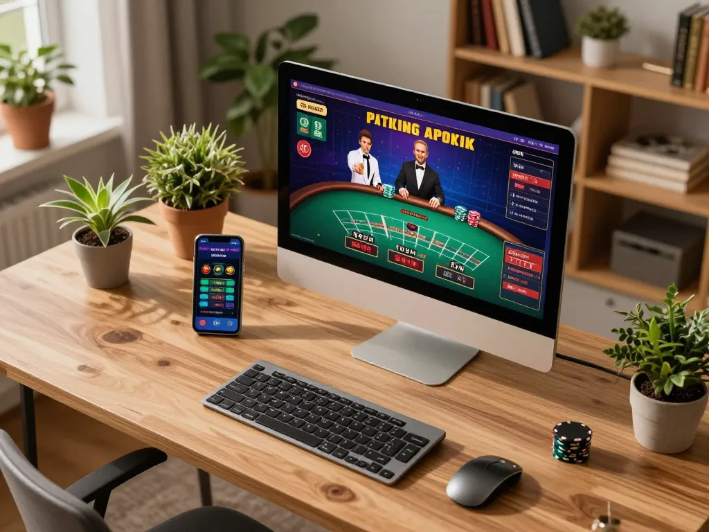 Player enjoying an immersive tic88 online blackjack game in a cozy home setting.