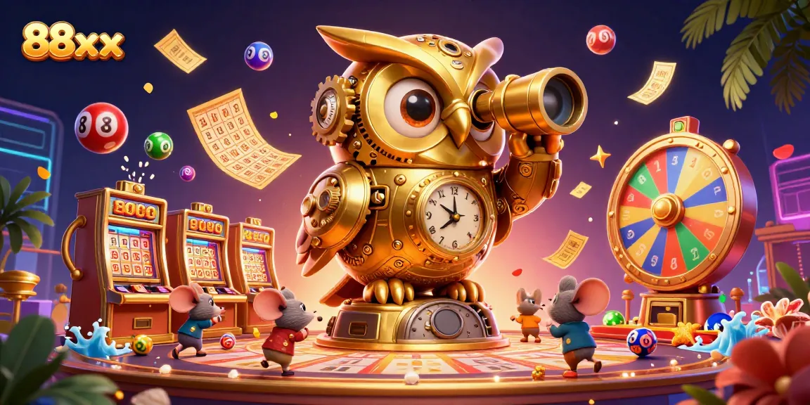Engage with thrilling wins at the 88xx casino, where colorful lottery balls and casino elements abound.