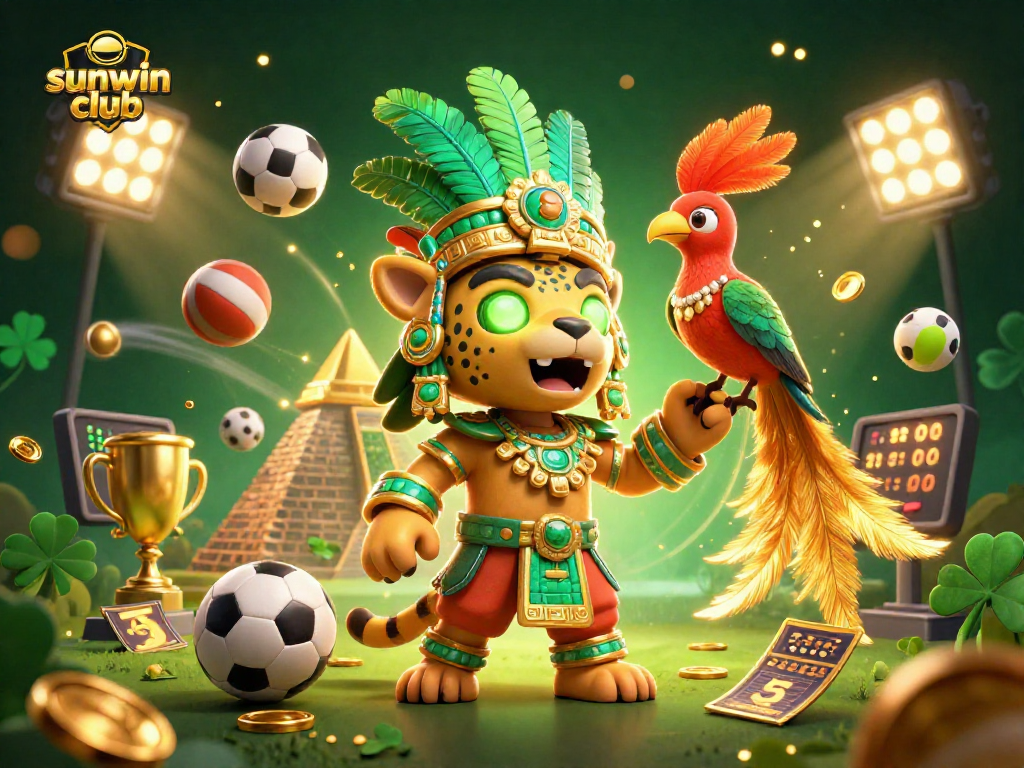 Engage in thrilling sports action at sunwin club with a dynamic 3D casino scene.