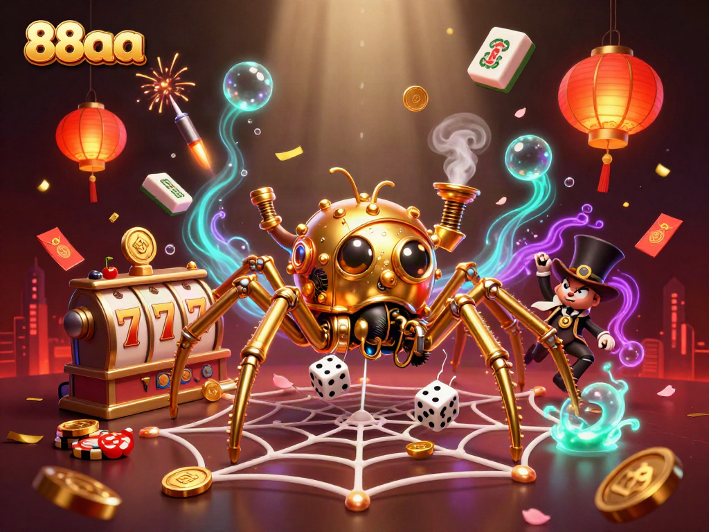 Engage with 88aa's exciting casino world featuring steampunk elements and vibrant slot games.