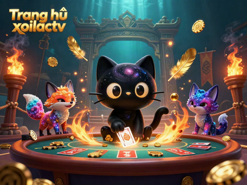 Bet on thrilling wins with the 3D black hole cat at Trang chủ xoilactv's cosmic casino.