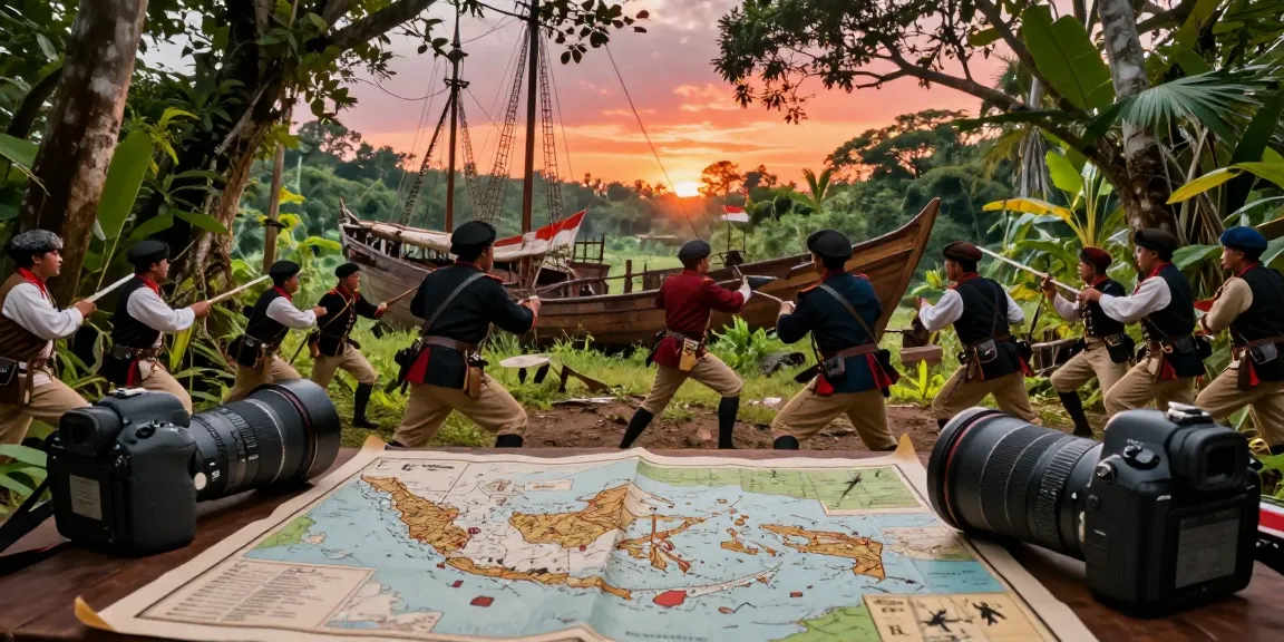 rokok88 historical portrayal of the Dutch-Indonesian war with historical actors and tropical backdrop