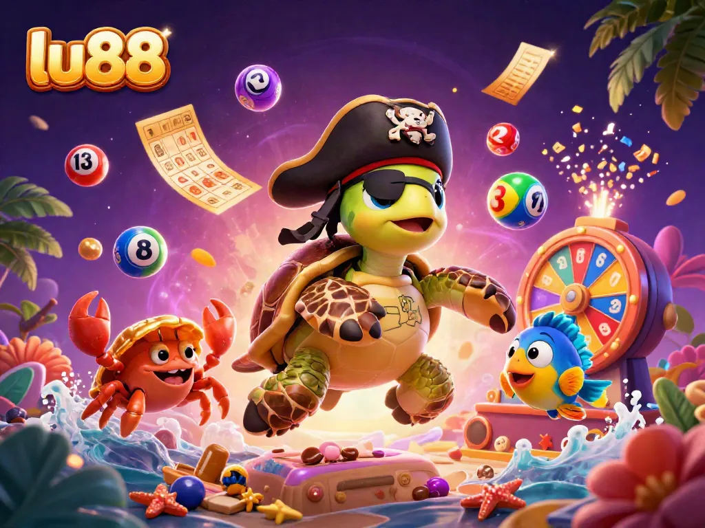 Experience the thrilling adventures of lu88 with colorful lottery elements and engaging characters.