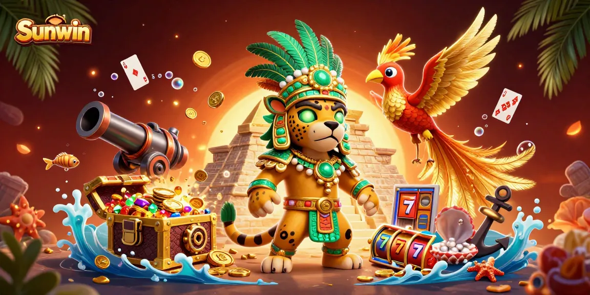 Engage with Sunwin’s thrilling gaming landscape featuring slots, jackpot wins, and vibrant characters.