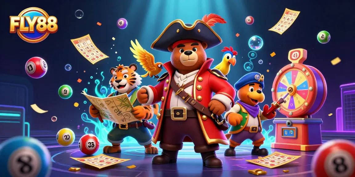 FLY88 players can immerse in vibrant lottery action with the pirate captain and his crew.